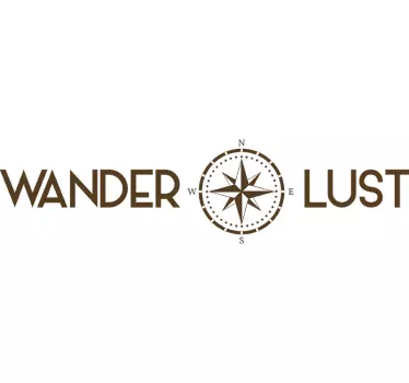 Wanderlust Compass Wall Sticker - TenStickers