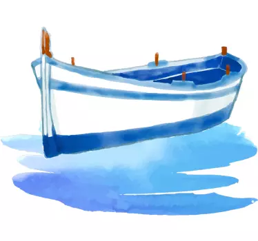 Watercolour Boat Home Wall Sticker - TenStickers