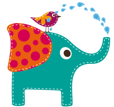 Watering Bird Elephant Wall Sticker - TenStickers