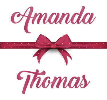 Wedding sticker personalized name card - TenStickers
