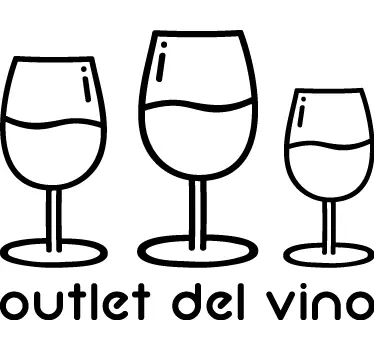 Wine outlet window decal - TenStickers