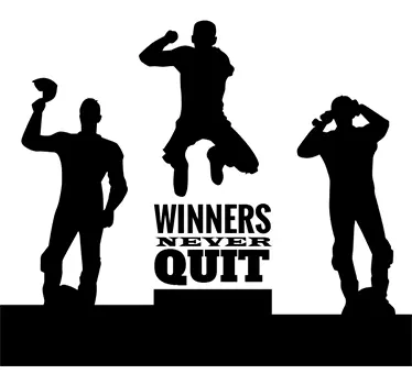 Winners never quit wall decor - TenStickers