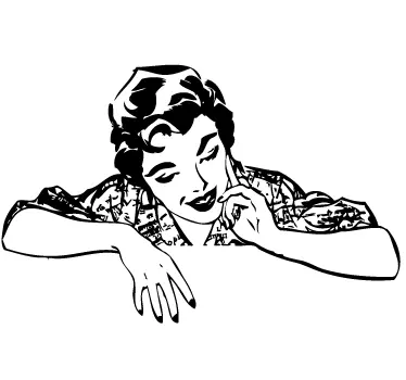 Woman Retro Decal - TenStickers