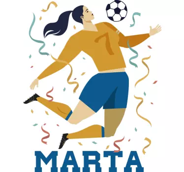 Women's world cup with name football wall sticker - TenStickers