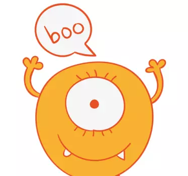 Yellow Monster Wardrobe Kids Sticker - TenStickers