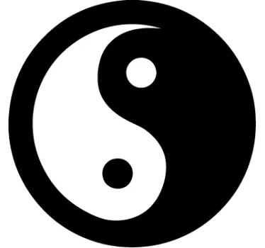 Ying Yang Wall Sticker - TenStickers