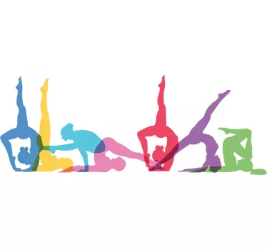 Yoga Positions Home Wall Sticker - TenStickers