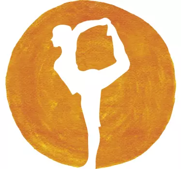 Yoga Posture Silhouette Sticker - TenStickers