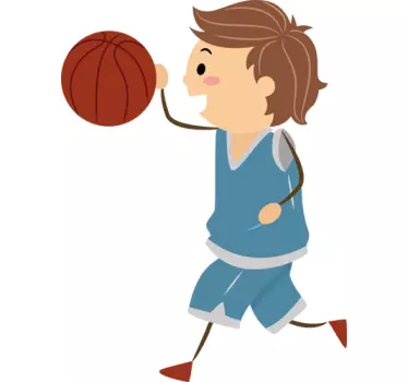 Young Basketball Player Kids Decal - TenStickers