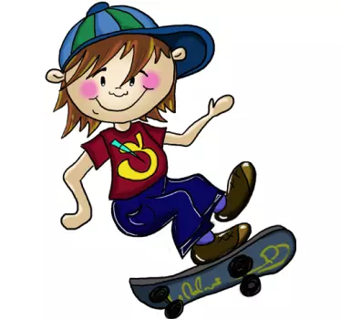 Young Skater Kids Decal - TenStickers