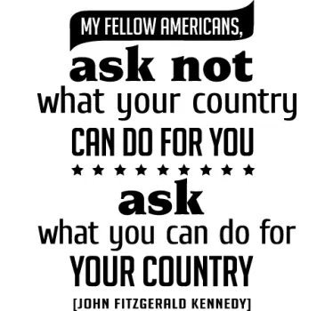 Your Country JFK Wall Sticker - TenStickers