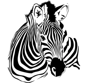 Zebra Portrait Wall Decal - TenStickers