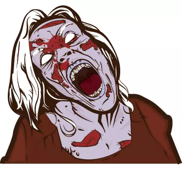 Zombie Woman Wall Decal - TenStickers