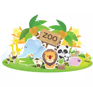 Zoo festival kids sticker - TenStickers