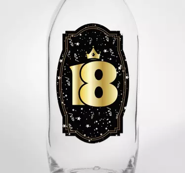 18th birthday vodka tally wall decor - TenStickers