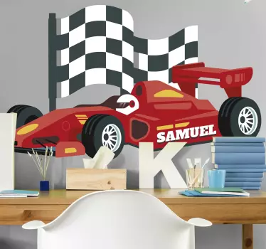 24 Hours of Le Mans illustration wall art decal - TenStickers