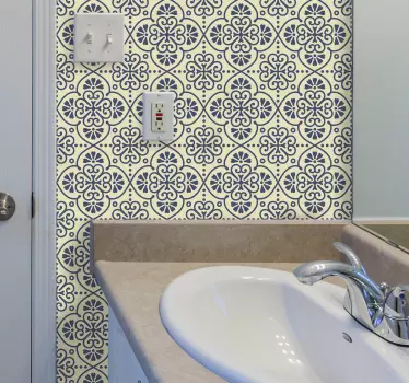 Hydraulic pattern  vinyl  print wall sticker - TenStickers