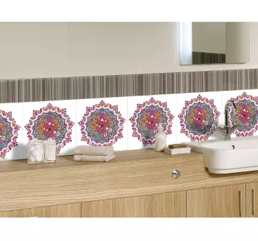 Mandala tile decorative vinyl tile transfer - TenStickers