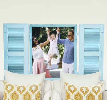 Tropical beach visual effects wall decor - TenStickers