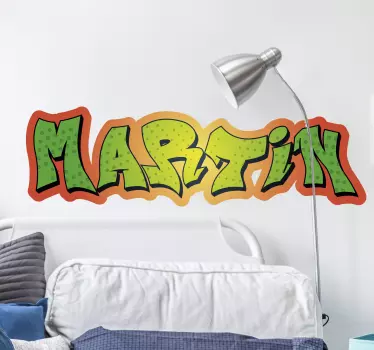 Graffiti customisable name bike sticker - TenStickers