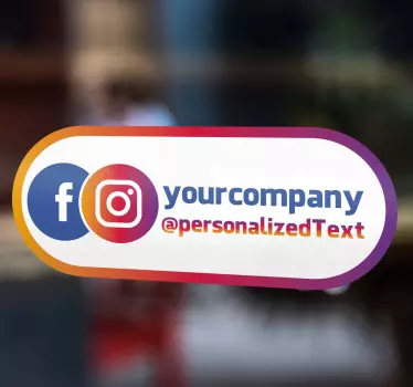 Facebook Instagram Shop Window Decal - TenStickers