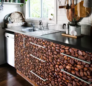Coffee texture wall mural decal - TenStickers
