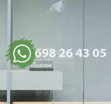 whatsapp social media logo sign sticker - TenStickers