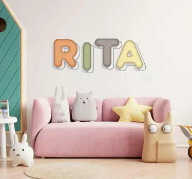 Customisable name bold style wall stickers for kid - TenStickers