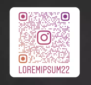 Multicolor Instagram QR code custom sticker - TenStickers