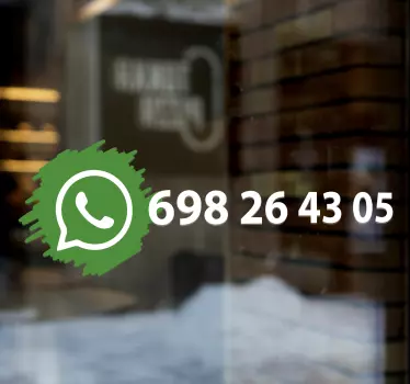 whatsapp social media logo sign sticker - TenStickers