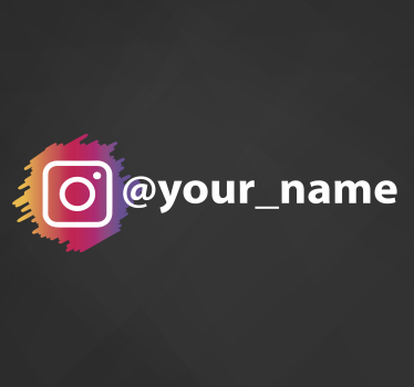 Instagram social media logo  sign sticker - TenStickers