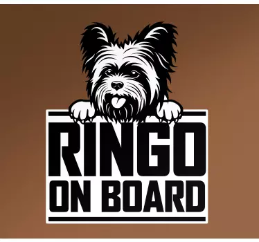 Car sticker playful dog sign - TenStickers
