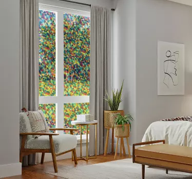 Geometric Translucent window sticker - TenStickers