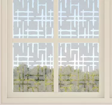 Translucent Crossed Lines window sticker - TenStickers