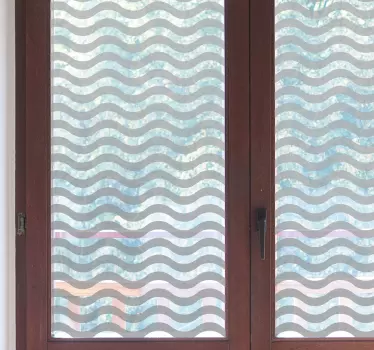 Translucent Waves window sticker - TenStickers