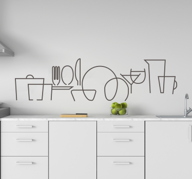 Cutlery cutlery decal - TenStickers