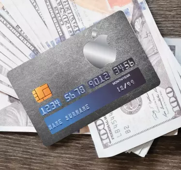 Gray of Apple credit card sticker - TenStickers