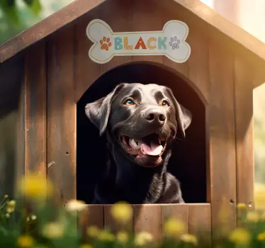 dog house name pet wall art - TenStickers