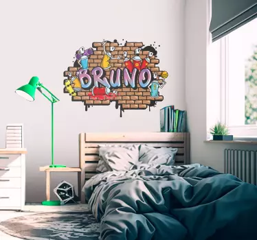 graffiti on a wall urban decal - TenStickers