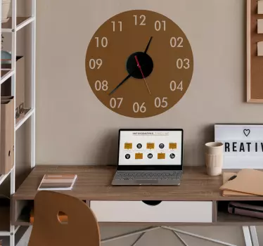 Round Wall Clock Sticker - TenStickers