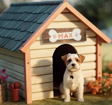 dog house name pet wall art - TenStickers