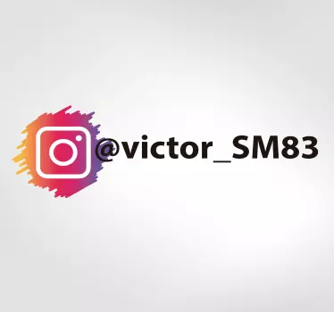 personalized Instagram logo with black letters shop window sticke - TenStickers