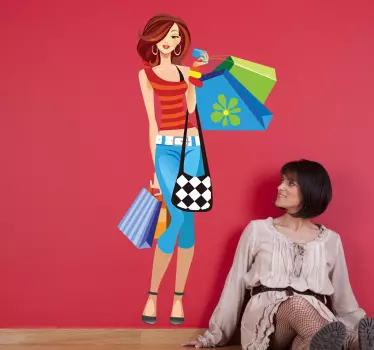 Spring Shopping Sticker - TenStickers