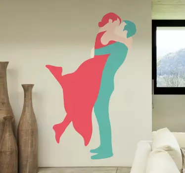 Couple Kissing Sticker - TenStickers