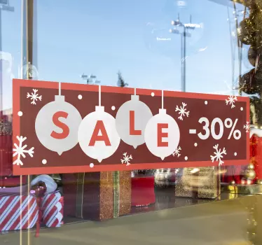 Customisable Christmas Promotion Sticker - TenStickers
