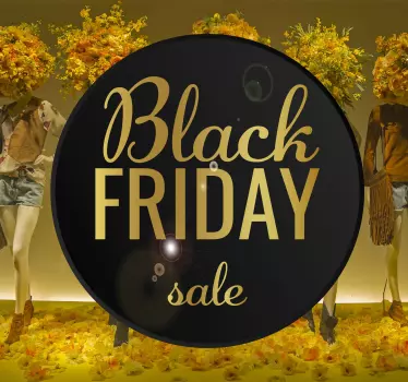 Elegant Black Friday sale window decal - TenStickers