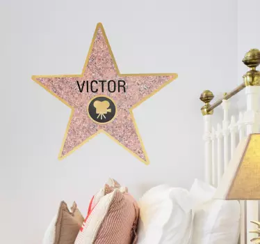Personalised Hollywood Wall Sticker - TenStickers
