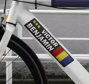 Bike customizable flag Bike Decal - TenStickers
