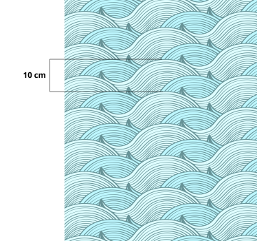 Waves pattern furniture decal - TenStickers