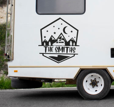 traveling in a motorhome caravan decals - TenStickers